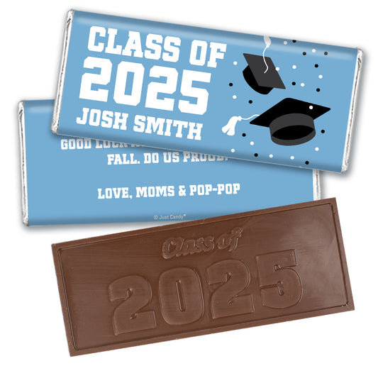 Personalized Graduation Embossed Chocolate Bar -Grad Cap Toss
