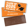 Personalized Graduation Embossed Chocolate Bar -Grad Cap Toss