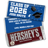 Personalized Graduation Hershey's Milk Chocolate Bar -Grad Cap Toss