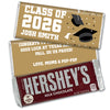 Personalized Graduation Hershey's Milk Chocolate Bar -Grad Cap Toss