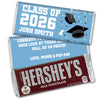Personalized Graduation Hershey's Milk Chocolate Bar -Grad Cap Toss