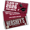 Personalized Graduation Hershey's Milk Chocolate Bar -Grad Cap Toss