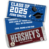 Personalized Graduation Hershey's Milk Chocolate Bar -Grad Cap Toss