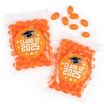 Personalized Graduation Candy Bag with Jelly Beans - Hats Off!