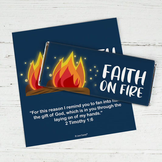 Vacation Bible School Faith on Fire Chocolate Bar Wrappers Only