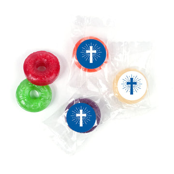 Blue and White Cross Life Saver 5 Flavor Hard Candy - 50 Pack