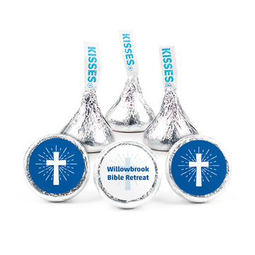 Personalized Religious Shining Cross 3/4" Stickers (108 Stickers)
