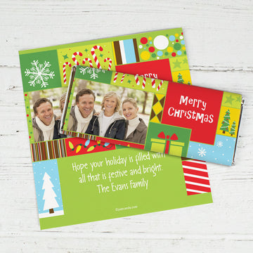 Christmas Personalized Chocolate Bar Wrappers Christmas Collage Photo