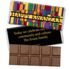 Happy Kwanzaa Personalized Hershey's Milk Chocolate Bar Colorful African Art Happy Kwanzaa