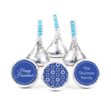 Personalized Hanukkah Festive Pattern 3/4" Stickers (108 Stickers)