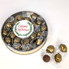 Happy Holidays Dubai Chocolate Truffles Gift Tin - Wreath