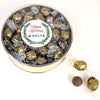 Personalized Happy Holidays Dubai Chocoalate Truffles Gift Tin - Logo Wreath