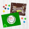 Personalized Happy Holidays Winter Greenery Candy Favor Bag - M&Ms or Skittles