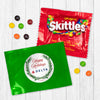 Personalized Happy Holidays Winter Greenery Candy Favor Bag - M&Ms or Skittles