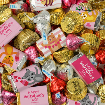 Valntine's Day Hershey's Chocolate Mix Miniatures, Kisses, and Reese's