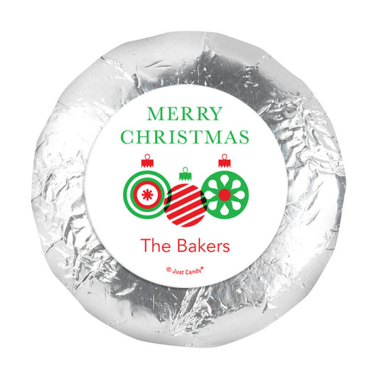 Personalized Christmas Ornaments 1.25" Stickers (48 Stickers)