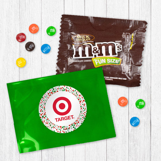 Personalized Christmas Confetti Logo Candy Favor Bag - M&Ms or Skittles