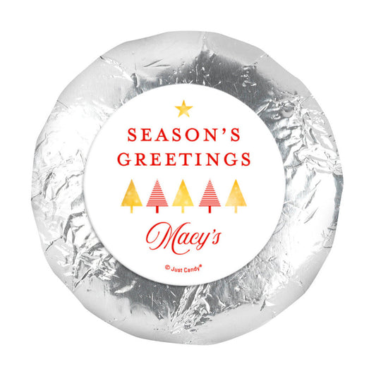 Personalized Christmas Festive Greetings 1.25" Stickers (48 Stickers)
