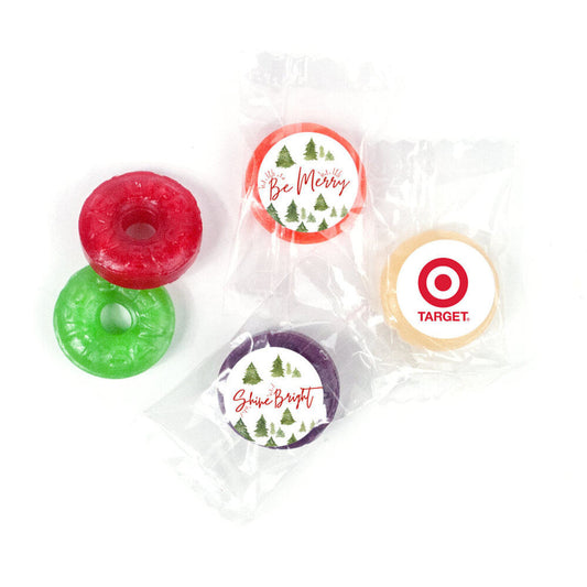 Personalized Christmas Be Merry Shine Bright Add Your Logo Life Savers 5 Flavor Hard Candy