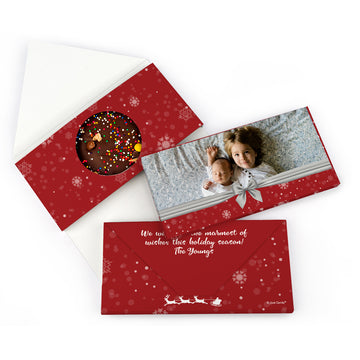 Personalized Christmas Welcoming Joy Gourmet Infused Belgian Chocolate Bars (3.5oz)