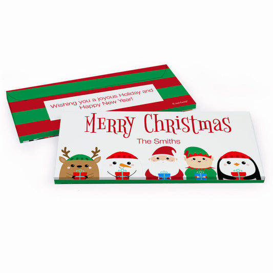 Deluxe Personalized Christmas Winter Buddies Candy Bar Cover