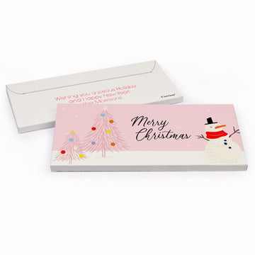 Deluxe Personalized Christmas Blush Candy Bar Cover