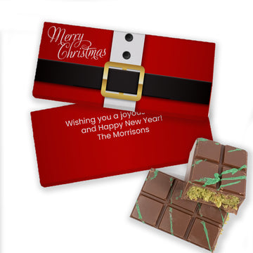 Personalized Merry Christmas Dubai Chocolate Bar 3.8oz
