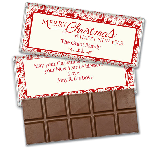 Personalized Christmas Iconic Christmas Hershey's Milk Chocolate Bar & Wrapper