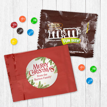 Personalized Spirited Christmas Candy Favor Bag - M&Ms or Skittles