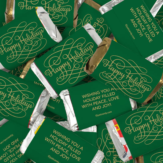 Christmas Happy Holidays Wrapped Hershey's Miniatures