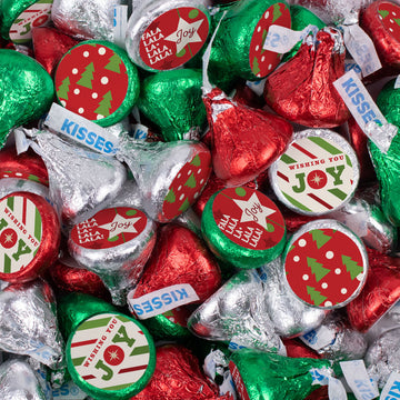 Christmas Joy Hershey's Kisses Candy 13.6oz Bag 85ct
