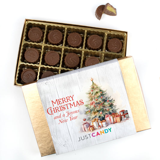 Merry Christmas Dubai Chocolate Truffles Gift Box - Christmas Tree