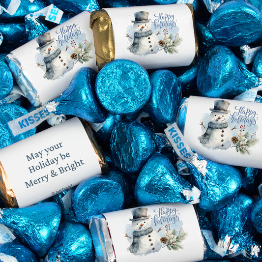 Happy Holidays Snowman Hershey's Miniatures and Kisses