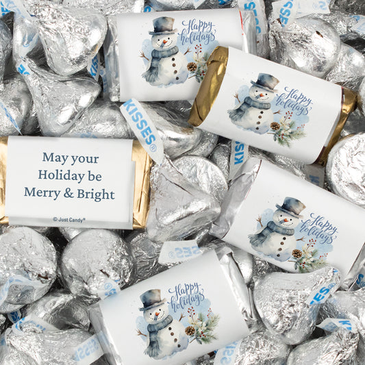 Happy Holidays Snowman Hershey's Miniatures and Kisses