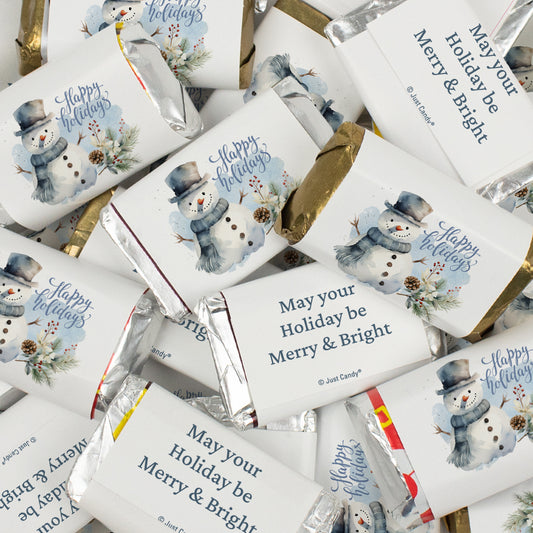Happy Holidays Snowman Wrapped Hershey's Miniatures