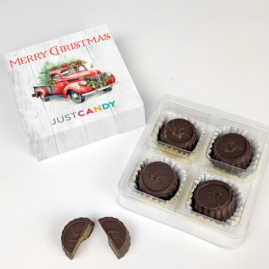 Merry Christmas Dubai Chocolate Truffles Favor Gift - Red Truck