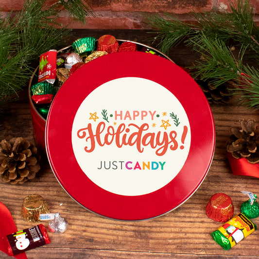 Happy Holidays 1.25 lb Hershey's Holiday Assortment Gift Tin