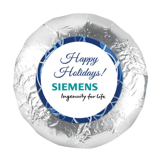 Personalized Christmas Ice Swirls 1.25" Stickers (48 Stickers)