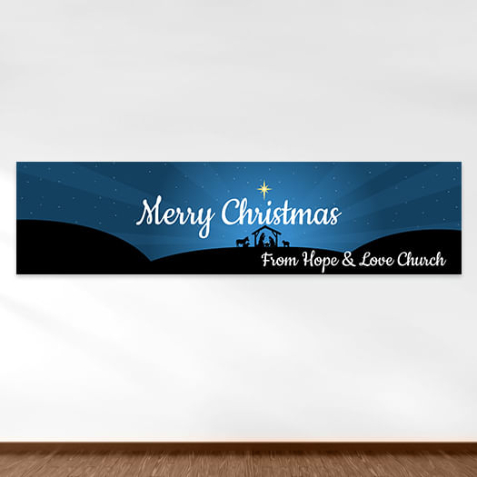 Personalized Christmas O Holy Night 5 Ft. Banner
