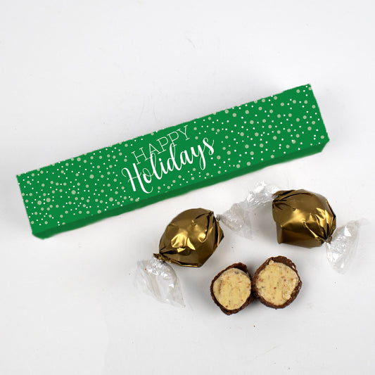 Happy Holidays Dubai Chocolate Truffle Favor Box
