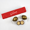 Happy Holidays Dubai Chocolate Truffle Favor Box