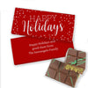 Personalized Happy Holidays Dubai Chocolate Bar 3.8oz