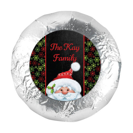Personalized Christmas Santa 1.25" Stickers (48 Stickers)