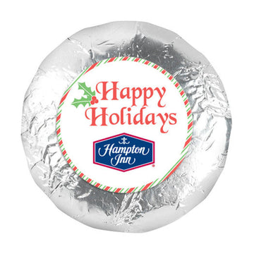 Personalized Christmas Stripes 1.25" Stickers (48 Stickers)
