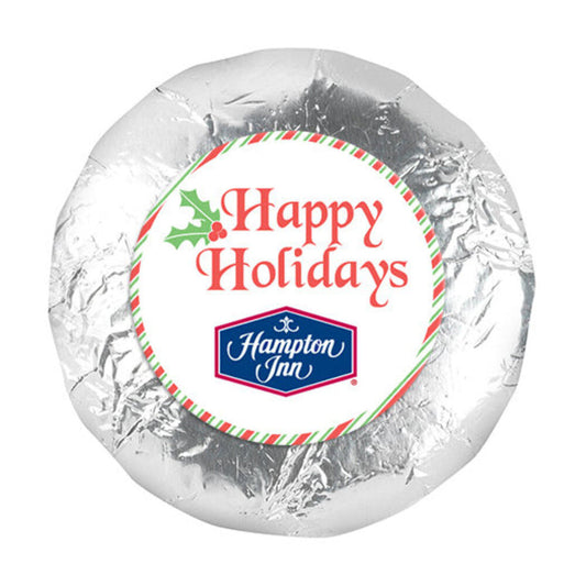 Personalized Christmas Stripes 1.25" Stickers (48 Stickers)