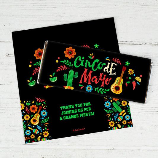 Personalized Cinco de Mayo Icons Chocolate Bar Wrappers