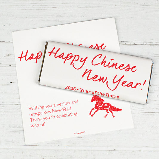 Personalized Chinese New Year Handwritten Chocolate Bar Wrappers Only