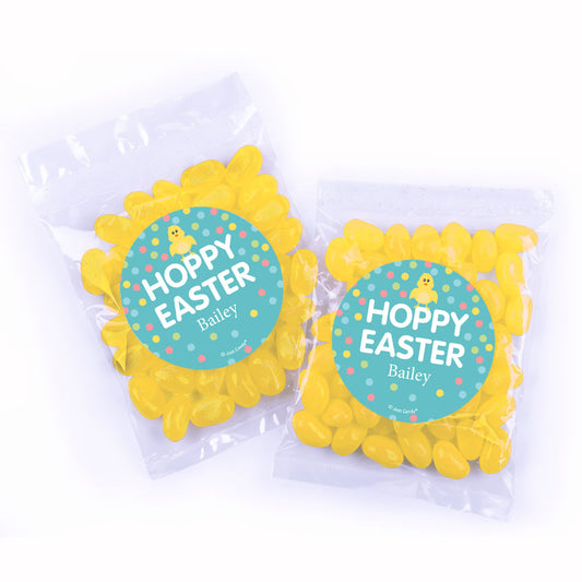 Personalized Easter Candy Bag with Jelly Belly Jelly Beans Hoppy Easter