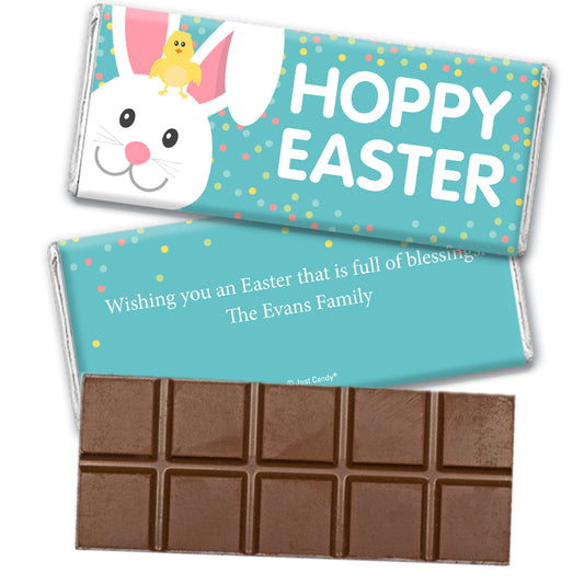 Personalized Easter Blue Chick Hershey's Milk Chocolate Bar & Wrapper