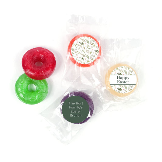 Personalized Easter Spring Greenery Life Savers 5 Flavor Hard Candy